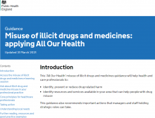 Misuse of illicit drugs and medicines: applying All Our Health [Updated 31st March 2021]